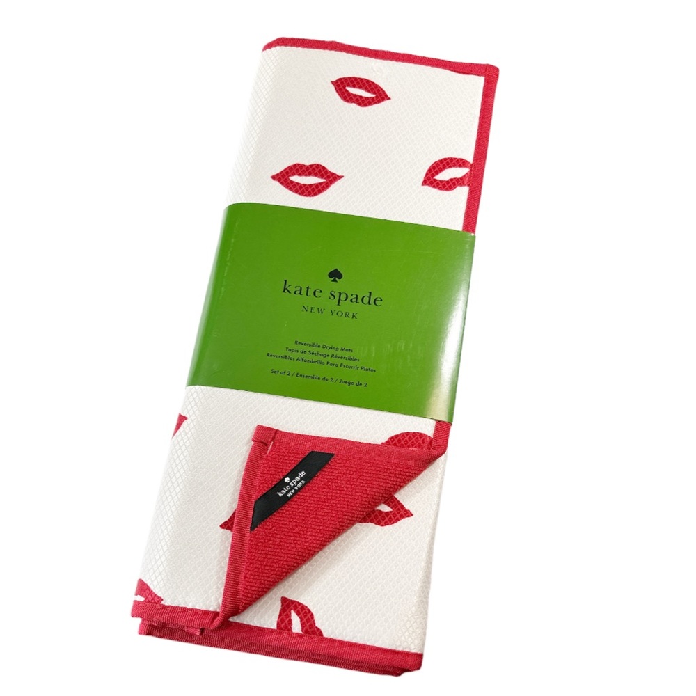 NEW ♠️Kate Spade♠️ REVERSIBLE DRYING MATS Set/2